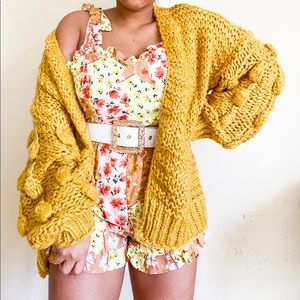 Mustard Yellow Spring Open Front Cardigan